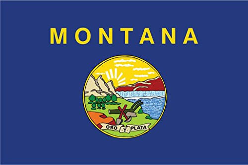 JMM Industries Montana State Flag MT Vinyl Decal Sticker The Treasure State Car Window Bumper 2-Pack 5-Inches by 3-Inches Premium Quality UV-Resistant Laminate PDS332