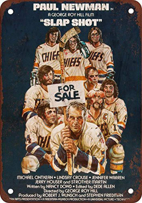 Slap Shot Tin Sign Vintage Wall Poster Retro Iron Painting Metal Plaque Sheet for Bar Cafe Garage Home Gift Birthday Wedding