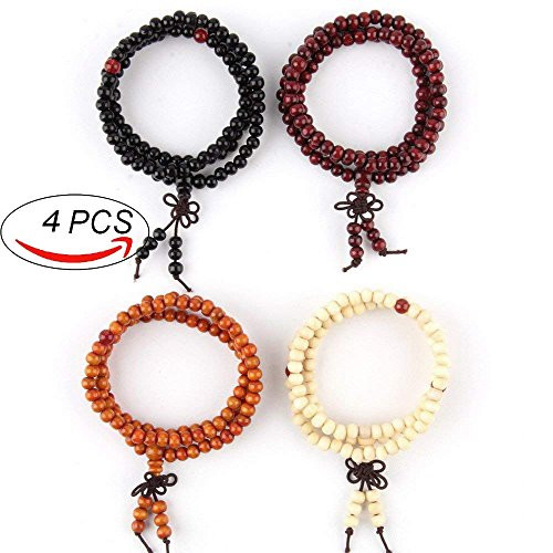 Coolrunner Sandalwood Buddhist Buddha Meditation 108 beads Wood Prayer Bead Mala Bracelet Coolrunner Sandalwood Buddhist Buddha Meditation 108 beads Wood Prayer Bead Mala Bracelet