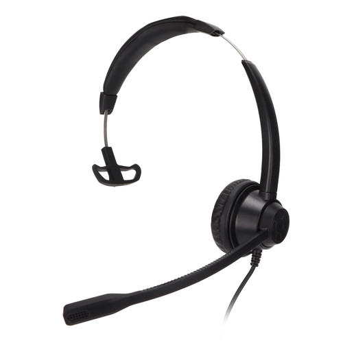 Monaural Traffic Headset - Single Sided Business Headset, with HD Sound Noise-Cancelling Microphone, Trucker Headset with Noise Cancelling Mic for Call Center Communication Headset(Black)