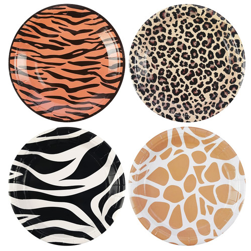 CIEOVO 40 Pack Disposable Plates Zoo Animal Print Party Paper Plates Dessert Plates for Jungle Safari Animal Theme Baby Shower Birthday Wedding Party Supplies CIEOVO 40 Pack Disposable Plates Zoo Animal Print Party Paper Plates Dessert Plates for Jungle Safari Animal Theme Baby Shower Birthday Wedding Party Supplies