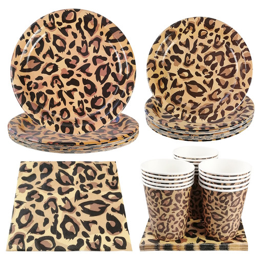 Cieovo Animal Leopard Print Party Supplies - Serves 16 Guest Includes Dinner Paper Plates, Cups and Napkins Perfect for Safari Leopard Themed Birthday Baby Shower Parties Decoration Cieovo Animal Leopard Print Party Supplies - Serves 16 Guest Includes Dinner Paper Plates, Cups and Napkins Perfect for Safari Leopard Themed Birthday Baby Shower Parties Decoration