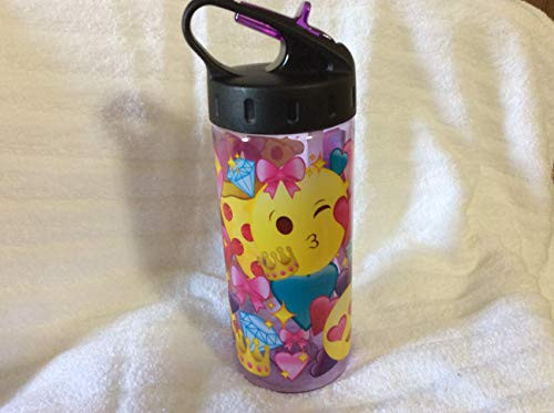 Cool Gear Kids Girls Water Bottle Emoji Pizza Princess Purple 16 oz Bottle