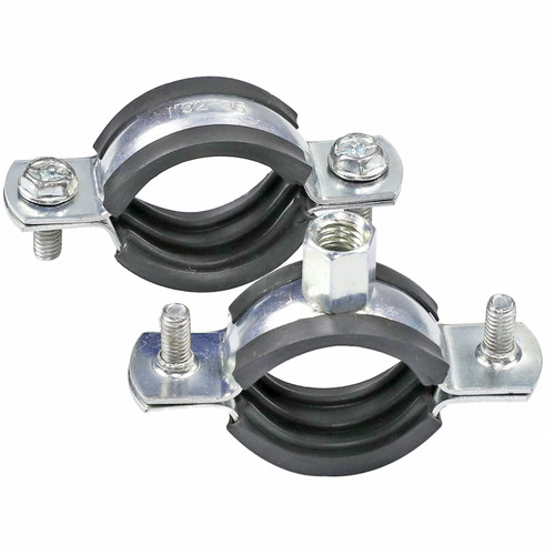 AKIHISA 10 Pack Split Ring Pipe Hanger Heavy Duty Adjustable Pipe Bracket Clamp Wall Mount Ceiling Mount Pipe Support ID 1 1/4 Inch(32mm)