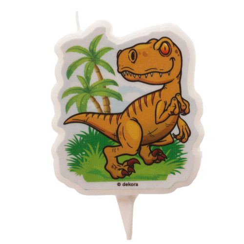 Dekora - Dinosaur Birthday Candle - 7.5cm 2D Trex Dekora - Dinosaur Birthday Candle - 7.5cm 2D Trex