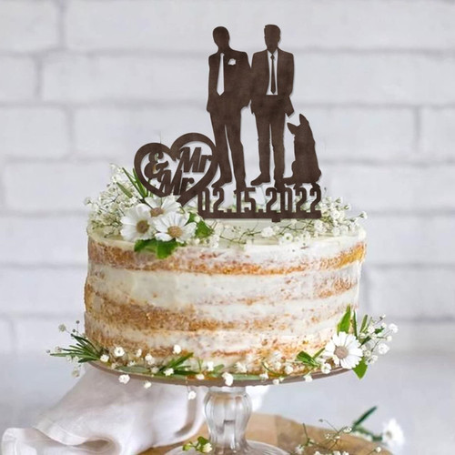 Mr & Mr Gay Couple Wedding Cake Toppers Gay Couple Wedding Cake Decor Anniversary Party Decoration Cake Supplies Gift For Gay Couple