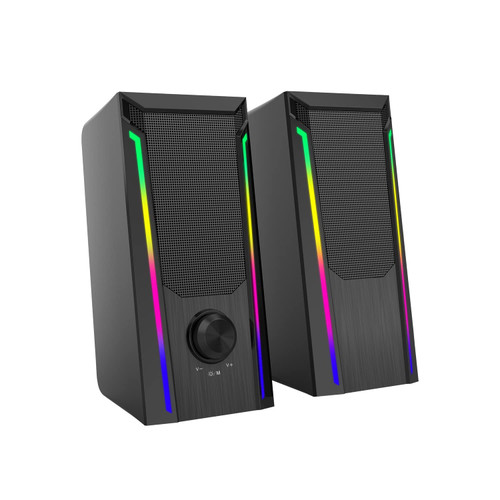 FECHY Computer Speakers, RGB PC Speakers Gaming 3 LED Modes,10W Wireless HiFi Computer Speakers for Desktop Woofer,2 Speakers,3.5mm Aux Wired for PC Laptop Monitor,Tablet,Phone FECHY Computer Speakers, RGB PC Speakers Gaming 3 LED Modes,10W Wireless HiFi Computer Speakers for Desktop Woofer,2 Speakers,3.5mm Aux Wired for PC Laptop Monitor,Tablet,Phone