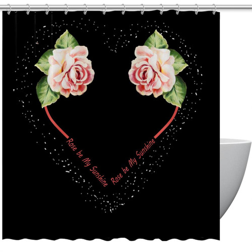 VAPOKF Shower Curtain for Bathroom Decor, Rose of Heart Waterproof Polyester Fabric Bath Curtain Set with 12 Hooks - 72x72 Inches VAPOKF Shower Curtain for Bathroom Decor, Rose of Heart Waterproof Polyester Fabric Bath Curtain Set with 12 Hooks - 72x72 Inches