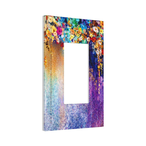 Colorful Wildflower 1 Gang Rocker/Decora Outlet Light Switch Wall Plate Cover Faceplate Decorative Faceplate for Bathroom Home Living Room Bedroom Decorate 5" x 14 Colorful Wildflower 1 Gang Rocker/Decora Outlet Light Switch Wall Plate Cover Faceplate Decorative Faceplate for Bathroom Home Living Room Bedroom Decorate 5" x 14