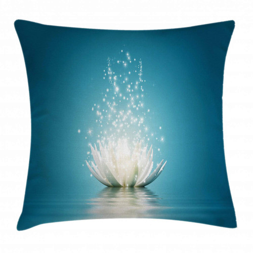 Ambesonne Lotus Throw Pillow Cushion Cover, Magic Lotus with Vivid Reflections Life Meditation Yoga Print, Decorative Square Accent Pillow Case, 18" X 18", Petrol Blue Ambesonne Lotus Throw Pillow Cushion Cover, Magic Lotus with Vivid Reflections Life Meditation Yoga Print, Decorative Square Accent Pillow Case, 18" X 18", Petrol Blue