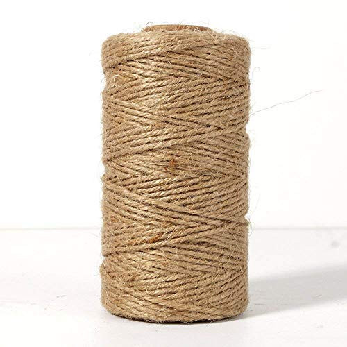 300 Feet Natural Jute Twine Best Arts Crafts Gift Twine Christmas Twine Industrial Packing Materials Durable String for Gardening Applications (Jute)