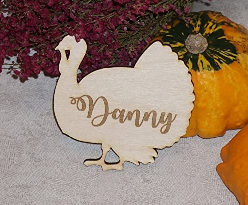Thanksgiving turkey place cards Thanksgiving table decoration Thanksgiving decor Turkey Place Cards turkey Design card turkey,Wood Name Place Tag Card, 1 shipped.