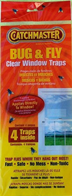 Catchmaster 904 Bug & Fly Clear Window Fly Traps - 3 Packs of 4 Traps