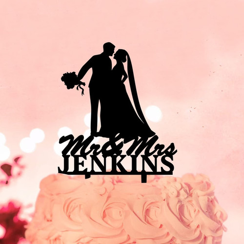 Wedding Engagement Cake Topper Cake Topper Personalised Rustic For Bride And Groom For Engagement Bride to Be Party Decorations Wedding Gifts Acrylic Black