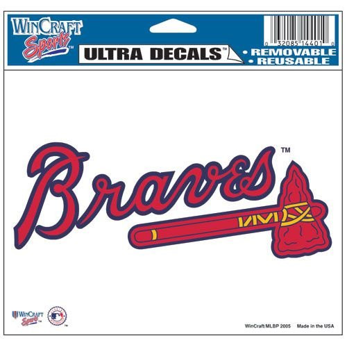 WinCraft MLB Atlanta Braves Multi-Use Colored Decal, 5" x 6"