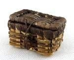 Melody Jane Dollhouse Wicker Picnic Hamper Woven Basket with Lid Miniature Accessory