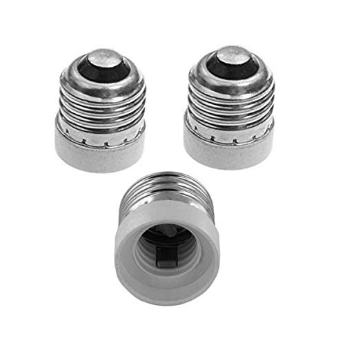 FINELED 3PACK E26 E27 to E17 Socket Adapter,Medium Screw to Intermediate base E17 Light Bulb Socket Adapter Converter Reducer (3PACK)