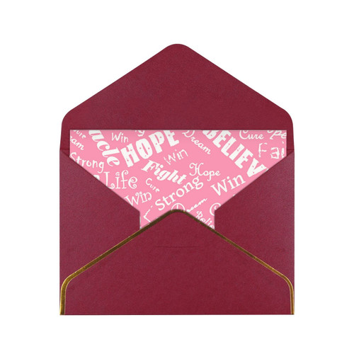 allgobee Greeting Cards Breast-Cancer-Awareness Envelope Blank Cards Cards For All Occasions,Birthday,Thank You,Wedding