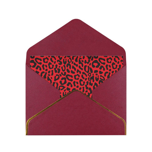 allgobee Greeting Cards Red-Leopard-Hipster Envelope Blank Cards Cards For All Occasions,Birthday,Thank You,Wedding