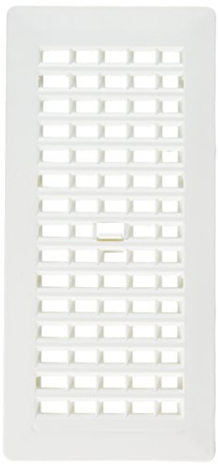 Decor Grates PL410-WH 4-Inch by 10-Inch Plastic Floor Register, White