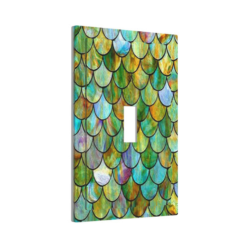 1-Gang Vintage-Mermaid-Tail Decorative Wall Plates Thermoplastic Faceplate Cover(Single Toggle)