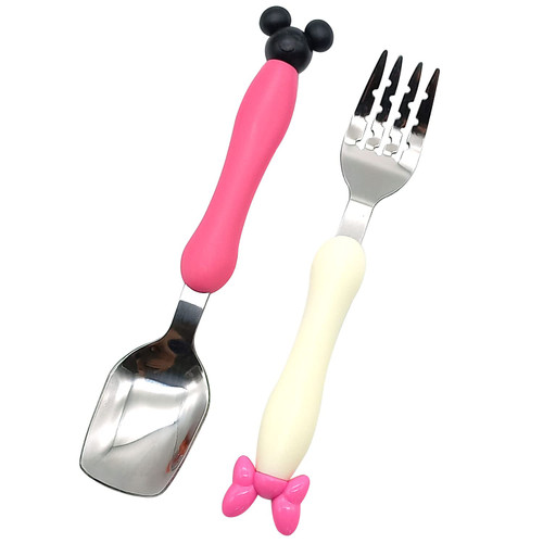 Children Spoon Fork Set Baby Feeding Spoon Stainless Steel Kids Eating Utensils Toddler Baby Flatware Accessories