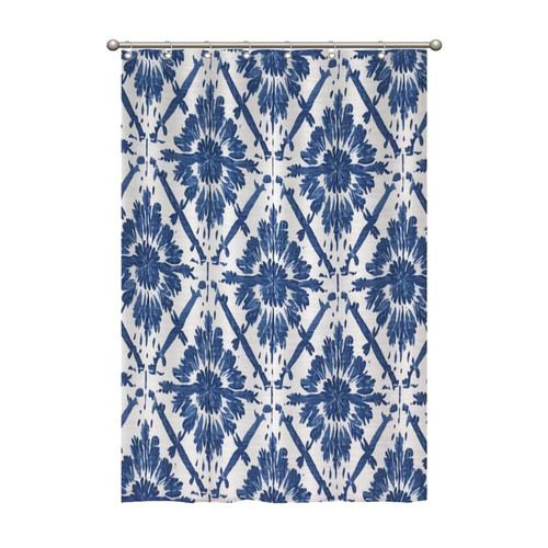 48x72 Inch Shower Curtains Indigo Blue Trellis Waterproof Fabric Shower Curtain Polyester Fabric with Hooks, Bathroom Curtain Decor, Shower Curtain Sets Machine Washable 48x72 Inch Shower Curtains Indigo Blue Trellis Waterproof Fabric Shower Curtain Polyester Fabric with Hooks, Bathroom Curtain Decor, Shower Curtain Sets Machine Washable
