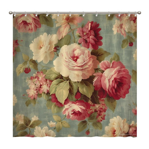 Romantic Red Pink Colorful Roses Shower Curtains 72x72 Inch Polyester Fabric Bathroom Shower Curtains with Hooks Durable Waterproof Shower Curtains for Bathroom Bathtub Home Decoration Romantic Red Pink Colorful Roses Shower Curtains 72x72 Inch Polyester Fabric Bathroom Shower Curtains with Hooks Durable Waterproof Shower Curtains for Bathroom Bathtub Home Decoration