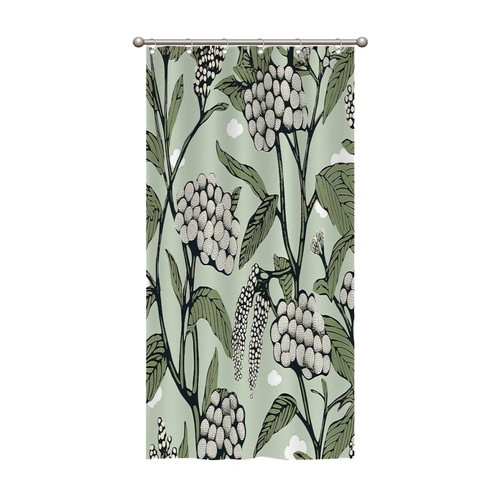 36x72 Inch Shower Curtains Green and White Chinoiserie Floral Waterproof Fabric Shower Curtain Polyester Fabric with Hooks, Bathroom Curtain Decor, Shower Curtain Sets Machine Washable