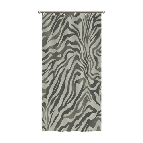 Beige Gray Tiger Stripes Print Shower Curtains 36x72 Inch Polyester Fabric Bathroom Shower Curtains with Hooks Durable Waterproof Shower Curtains for Bathroom Bathtub Home Decoration