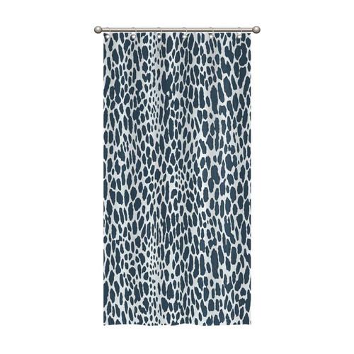 36x72 Inch Shower Curtains Navy Blue Cheetah Leopard Print Animal Skin Pattern Waterproof Fabric Shower Curtain Polyester Fabric with Hooks, Bathroom Curtain Decor, Shower Curtain Sets