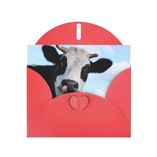 ZIMBRO Cute Cow Greeting Cards Thank You Cards, Memorial Cards, Wedding And Party Invitations.