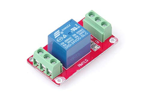 DC 24V 1-Channel 10A Relay Control Module Low Level Trigger with Red and Blue Indicators for Arduino