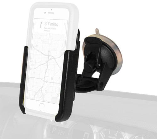 Amzer Crusta Suction Cup Mount Holder for Windshield, Dash or Console for iPhone 6, iPhone 6s - Retail Packaging - Suction Mount