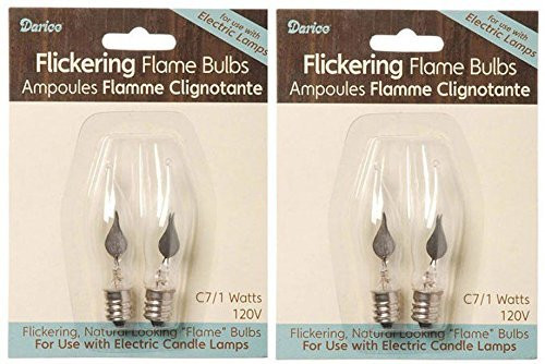 4 Clear Flickering FLICKER FLAME Replacement Candle Light Bulbs 4 Clear Flickering FLICKER FLAME Replacement Candle Light Bulbs