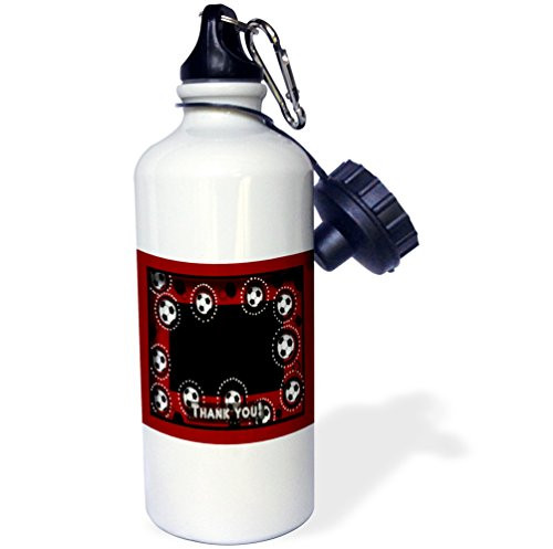3dRose wb_43418_1"Thanks to Soccer Coach, Red" Sports Water Bottle, 21 oz, White 3dRose wb_43418_1"Thanks to Soccer Coach, Red" Sports Water Bottle, 21 oz, White