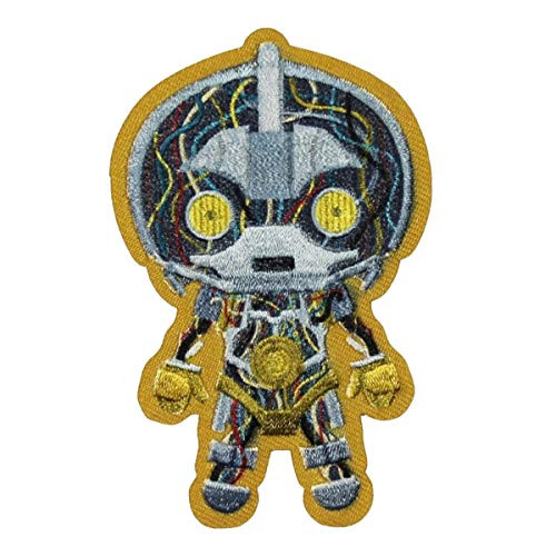 Star Wars C-3PO No Armor Patch Droid Emoji Chibi Embroidered Iron On Applique