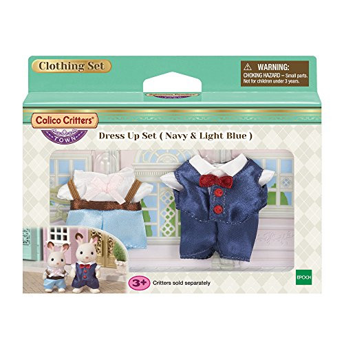 Calico Critters Town Dress up Set (Navy & Light Blue)