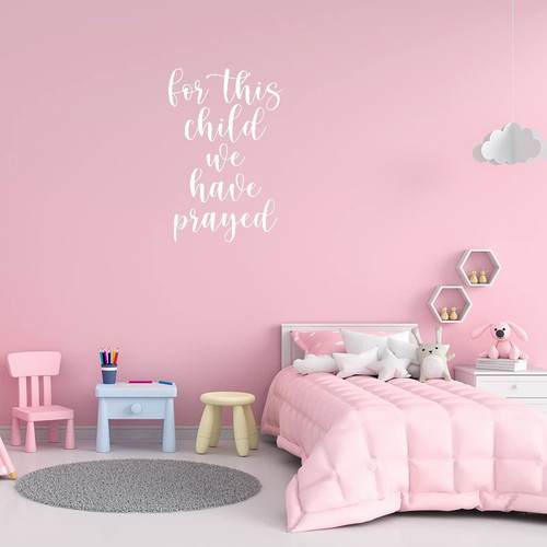 for This Child We Have Prayed Vinyl Wall Decal Wall Sticker Motivational Wall Decals School Classroom Words and Saying 22 inch