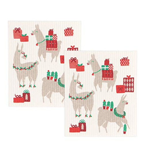Now Designs Swedish Dishcloth, Set of Two, Fa La La La Llama Now Designs Swedish Dishcloth, Set of Two, Fa La La La Llama