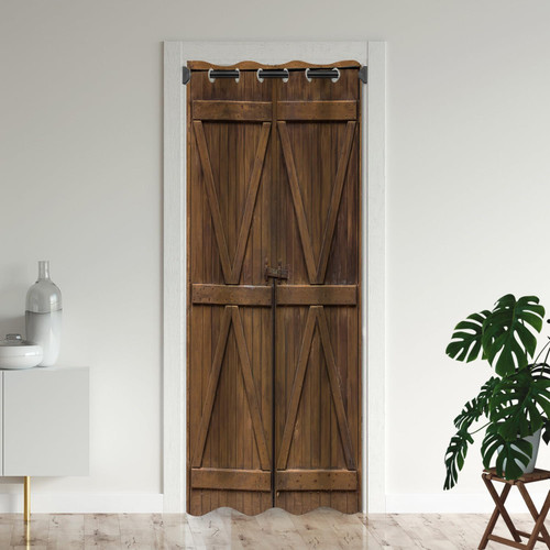 Retro Wooden Farm Doors Door Curtains for Doorways, Rural Farmhouse Barn Wood Blackout Curtain for Kids Bedroom Closet, Grommet Thermal Insulated Privacy Door Drapes for Room Divider, 34" W x 80" L Retro Wooden Farm Doors Door Curtains for Doorways, Rural Farmhouse Barn Wood Blackout Curtain for Kids Bedroom Closet, Grommet Thermal Insulated Privacy Door Drapes for Room Divider, 34" W x 80" L