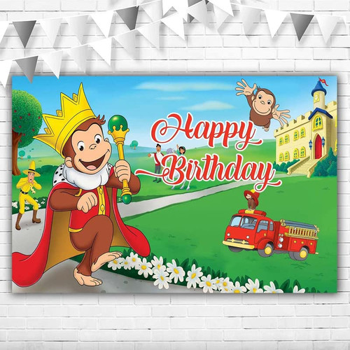 Curious George Birthday Decorations Backdrop 5x3ft Happy Birthday Curious George Themed Birthday Party Banner Vinyl 1st Birthday Baby Monkey Baby Shower Background Curious George Birthday Decorations Backdrop 5x3ft Happy Birthday Curious George Themed Birthday Party Banner Vinyl 1st Birthday Baby Monkey Baby Shower Background