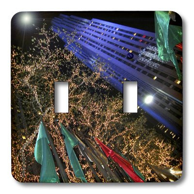 3dRose LSP_45488_2 Christmas Lights at Rockefeller Center in New York Looking Up Toggle Switch