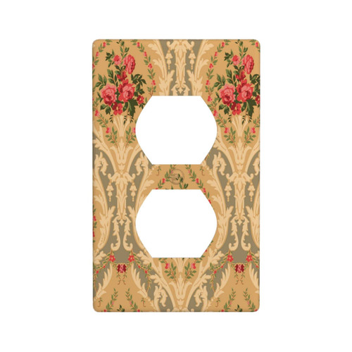 Decorative Wall Plate Switch Plate Abstract Flower Victorian Floral Duplex Electrical Outlet Cover