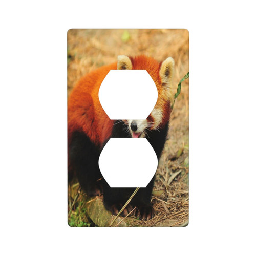 Decorative Wall Plate Switch Plate Animal Red Panda Duplex Electrical Outlet Cover