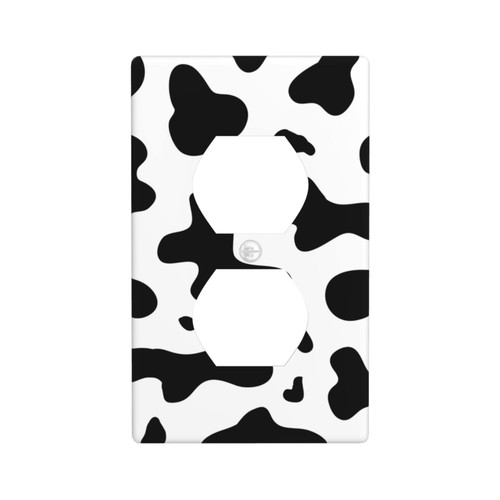 Decorative Wall Plate Switch Plate Cow Spots Cow Print Duplex Electrical Outlet Cover