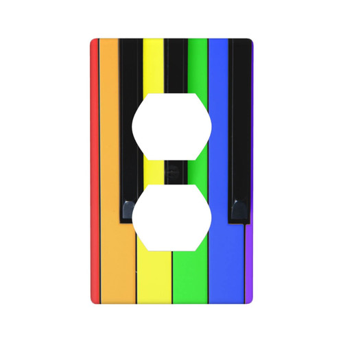 Decorative Wall Plate Switch Plate Music Joy Rainbow Duplex Electrical Outlet Cover