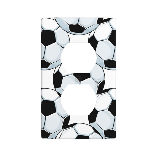Decorative Wall Plate Switch Plate Football Soccer Balls Sports Duplex Electrical Outlet Cover