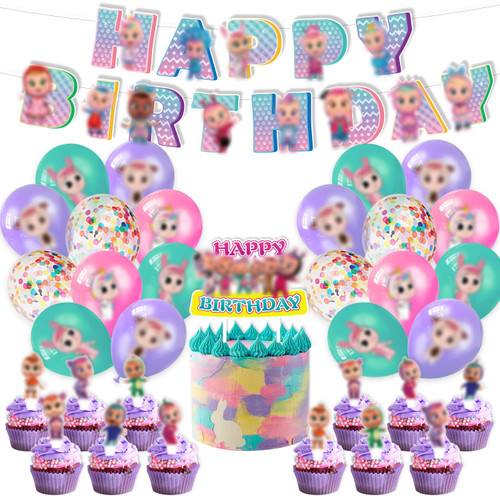 Baby Birthday Party Decorations, Cry Party Theme Birthday Set for Kids, Baby Theme Party Supplies for Kids' Birthday Party, Include Balloons, Banner, Cake topper, Cupcake Toppers Baby Birthday Party Decorations, Cry Party Theme Birthday Set for Kids, Baby Theme Party Supplies for Kids' Birthday Party, Include Balloons, Banner, Cake topper, Cupcake Toppers