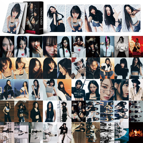 LE SSERAFIM Photo Cards 55pcs LE SSERAFIM UNFORGIVEN Album Cards KPOP UNFORGIVEN LOMO Cards UNFORGIVEN Photo Cards LE SSERAFIM Photo Cards Merchandise of Postcards KPOP Postcard for Fans Daughter
